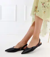 Gemre Black flat heel pumps Keliya