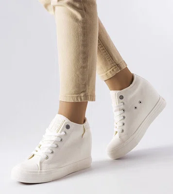 White wedge sneakers BIG STAR