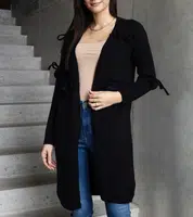 Gemre Long Black Cardigan Lira