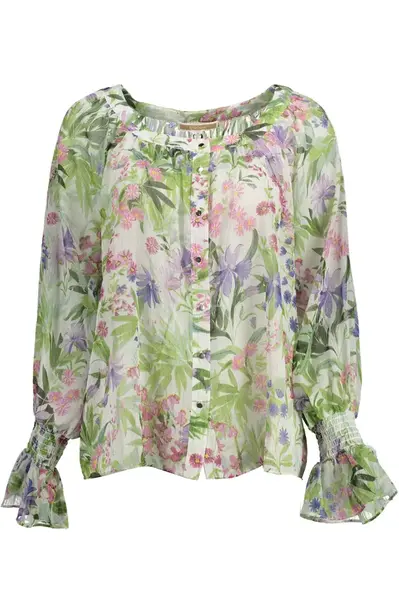 Květinová halenka s dlouhým rukávem