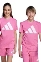 Dětské bavlněné tričko adidas růžová barva, s potiskem, JY0299