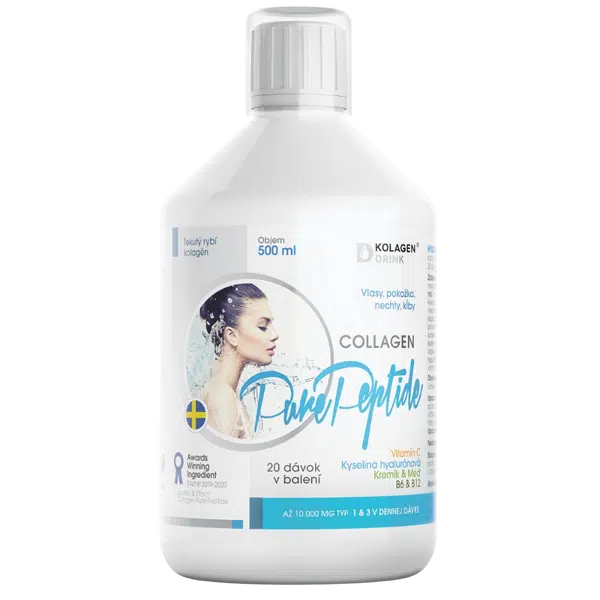 KOLAGENDRINK Collagen 10 000 Pure Peptide® hydrolyzovaný rybí kolagen 500 ml