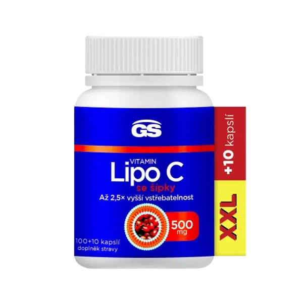GS Vitamin Lipo C 500 mg se šípky, XXL 110 kapslí