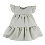 eevi Dívčí šaty s volánky Nature - khaki, vel. 80