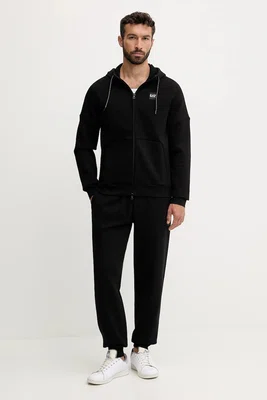 Tepláková souprava EA7 Emporio Armani pánská, černá barva, AF10377-7M000914