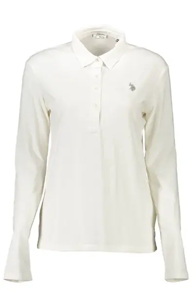 Bílá dámská polokošile s dlouhým rukávem