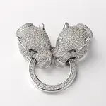 Brass Micro Pave Cubic Zirconia Fold Over Clasps