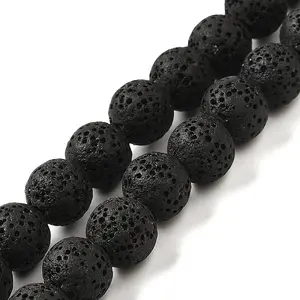 Natural Lava Rock Bead Strands