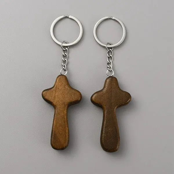 Natural Wood Pendant Keychain