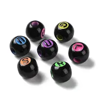 Spray Printed Opaque Acrylic European Beads