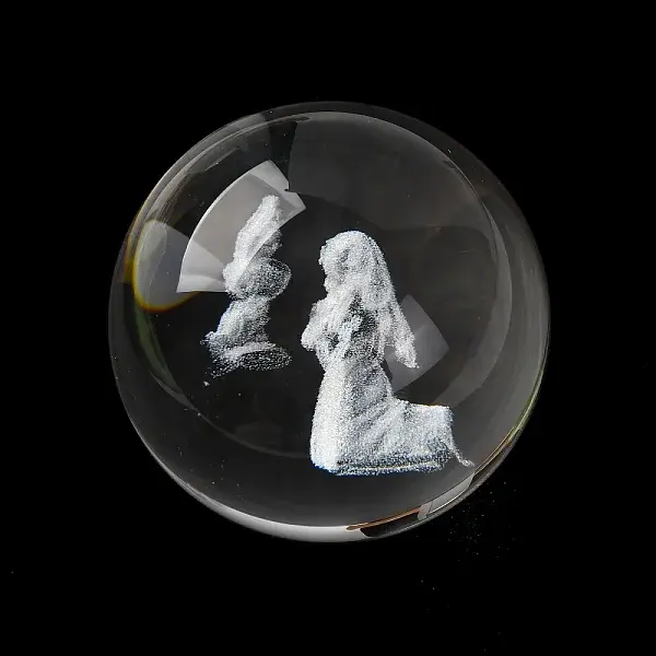 Religious Element Glass Crystal Ball Crystal Ball without Wood Stand