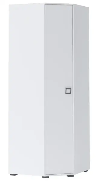 Rohová šatní skříň i sloane - bílá