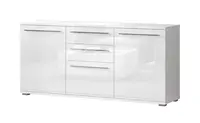 Široká kombinovaná komoda tiana iii - bílá