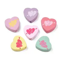 Spray Painted Maple Wood Beads