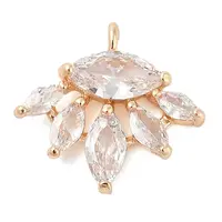 Brass Inlay Clear Glass Pendants