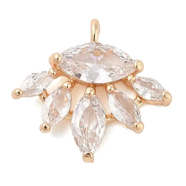 Brass Inlay Clear Glass Pendants