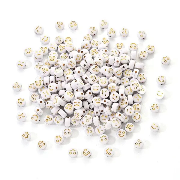 Opaque White Acrylic Beads