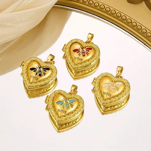Brass Enamel Locket Pendants