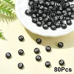 Opaque Acrylic Horizontal Hole Beads