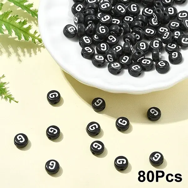 Opaque Acrylic Horizontal Hole Beads