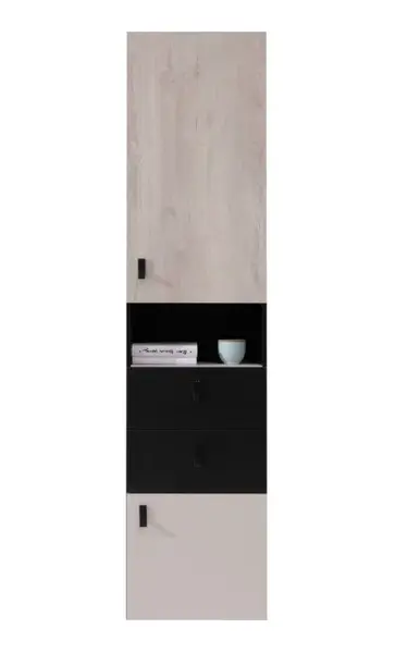 Úzká vysoká černá skříň saturn - levá/pravá