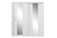 Šatní skříň angelika se zrcadlem ii - bílá