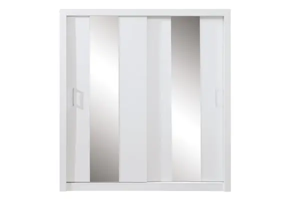 Šatní skříň angelika se zrcadlem ii - bílá