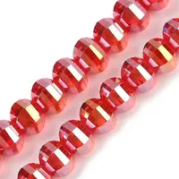 Electroplate Transparent Glass Beads Strands