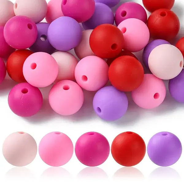 35Pcs Food Grade Eco-Friendly Silicone Focal Beads