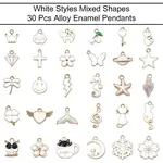 30Pcs 30 Styles Alloy Enamel Charms