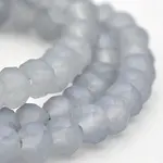 Pearl Luster Plated Faceted Rondelle Glass Beads Strands