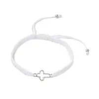 Cross Alloy Connector Charms Braided Bracelets