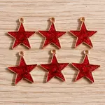 Glitter Alloy Enamel Pendants