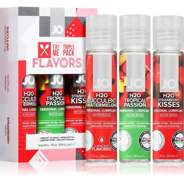 System JO Tri-Me Triple Pack Flavors sada lubrikačních gelů 3x30 ml