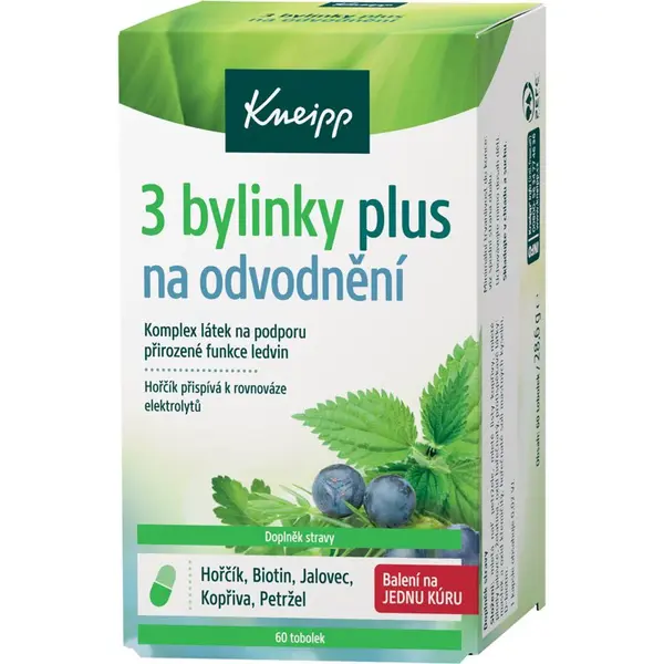 Kneipp 3 bylinky plus na odvodnění tobolky na odvodnění organismu 60 cps