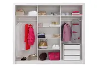 Šatní skříň angelika s posuvnými dveřmi a kontejnerem i - bílá