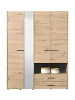 Šatní skříň se zrcadlem samuel 4d - dub artisan