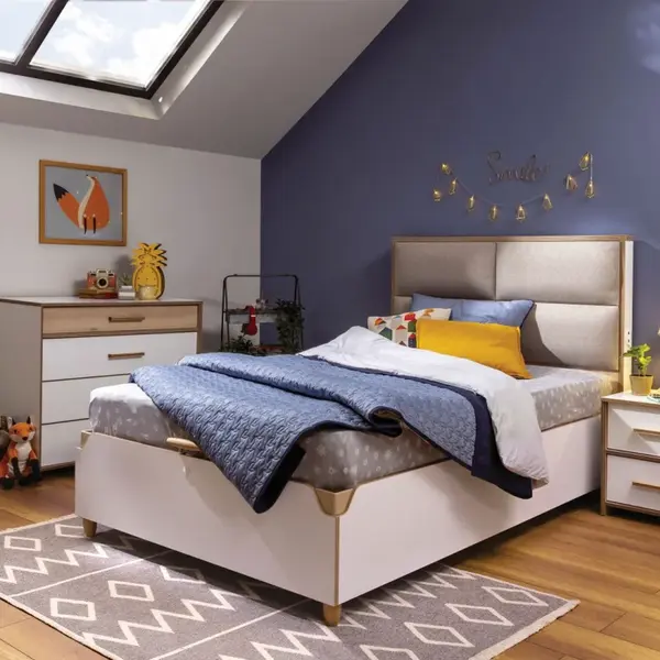 Studentská ložnice dylan - bílá/dub světlý