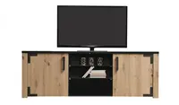 Tv stolek miles - dub artisan/černá