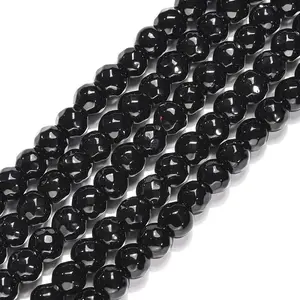 Black Stone Beads Strands