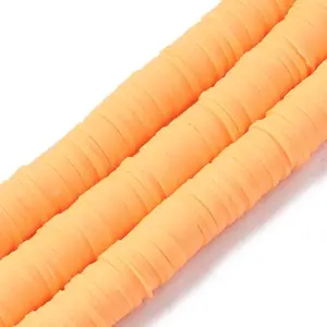 Flat Round Handmade Polymer Clay Beads