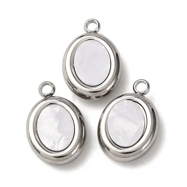304 Stainless Steel Resin Pendants