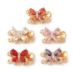 Golden Brass Micro Pave Cubic Zirconia Box Clasps