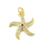 Brass Micro Pave Cubic Zirconia Pendants