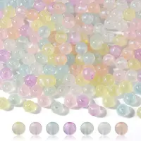 Rainbow Iridescent Plating Acrylic Beads