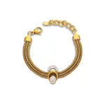 304 Stainless Steel Popcorn Chains Triple Layer Multi-strand Bracelet