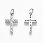 Brass Micro Pave Cubic Zirconia Charms