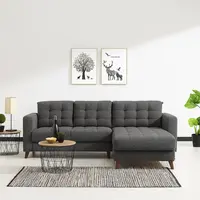 Rohová sedací souprava, rozkládací s úložným prostorem lungo - tmavě