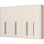 Sedmidveřová šatní skříň s osvětlením renfri - kašmír