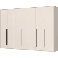 Sedmidveřová šatní skříň s osvětlením renfri - kašmír